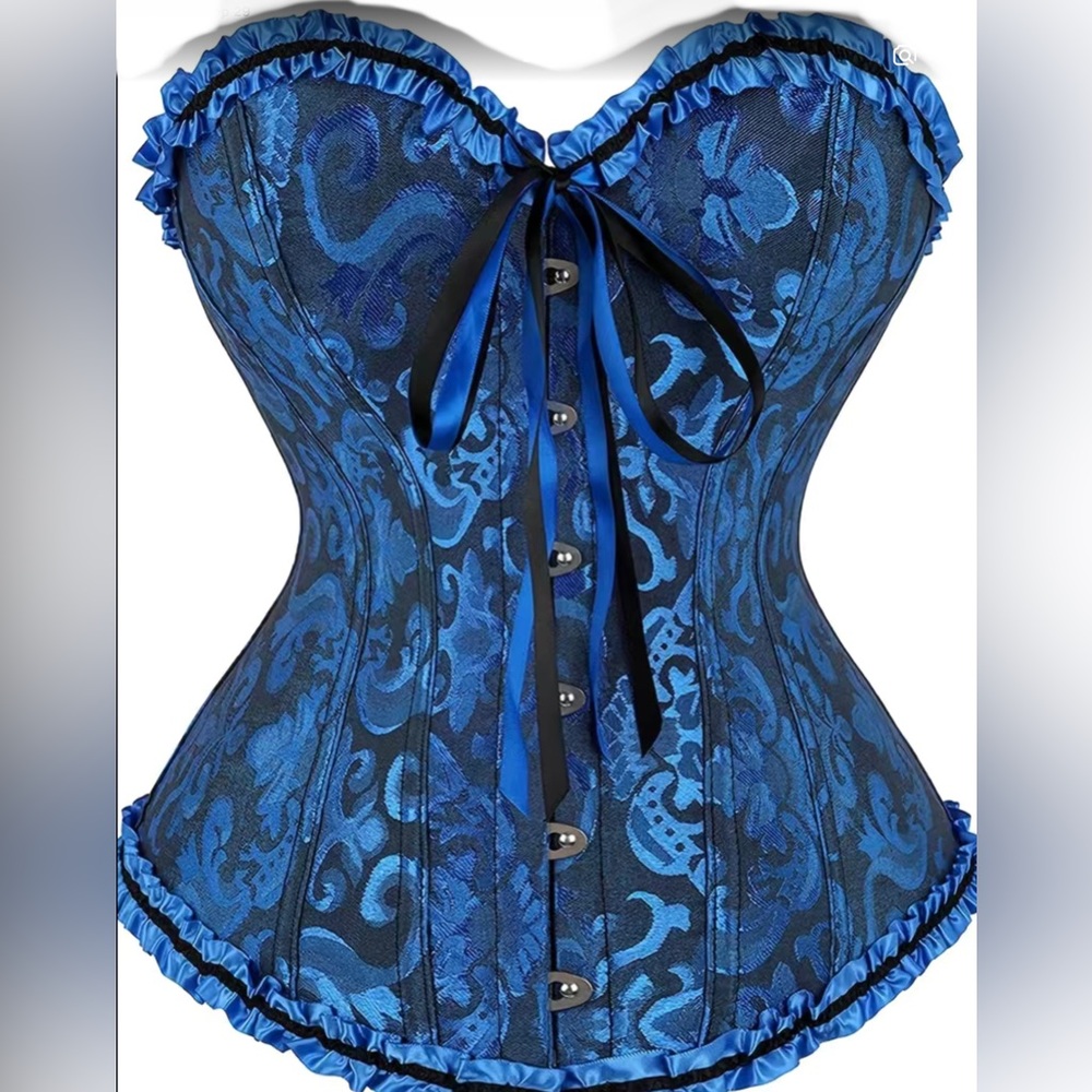 NWT- Brocade Lace Up Back Corset Boustier